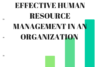 EFFECT OF MANAGEMENT OF INFORMATION SYSTEM (MIS) ON EFFECTIVE HUMAN RESOURCE MANAGEMENT IN AN ORGANIZATION