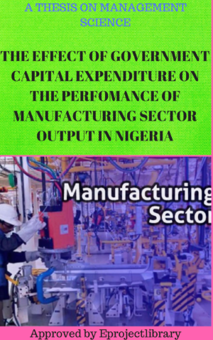 THE EFFECT OF GOVERNMENT CAPITAL EXPENDITURE ON THE PERFORMANCE OF MANUFACTURING SECTOR OUTPUT IN NIGERIA