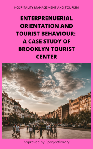 entrepreneurial orientation and tourist behavior