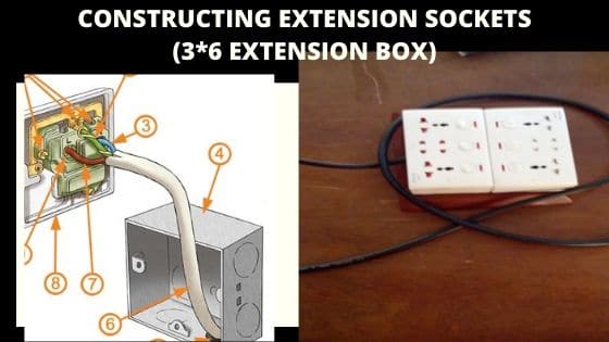CONSTRUCTING EXTENSION SOCKETS (3*6 EXTENSION BOX)